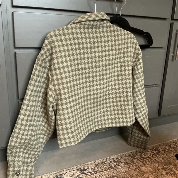 Oat New York Houndstooth Blazer - Olive and Cream - Picture 3 of 3